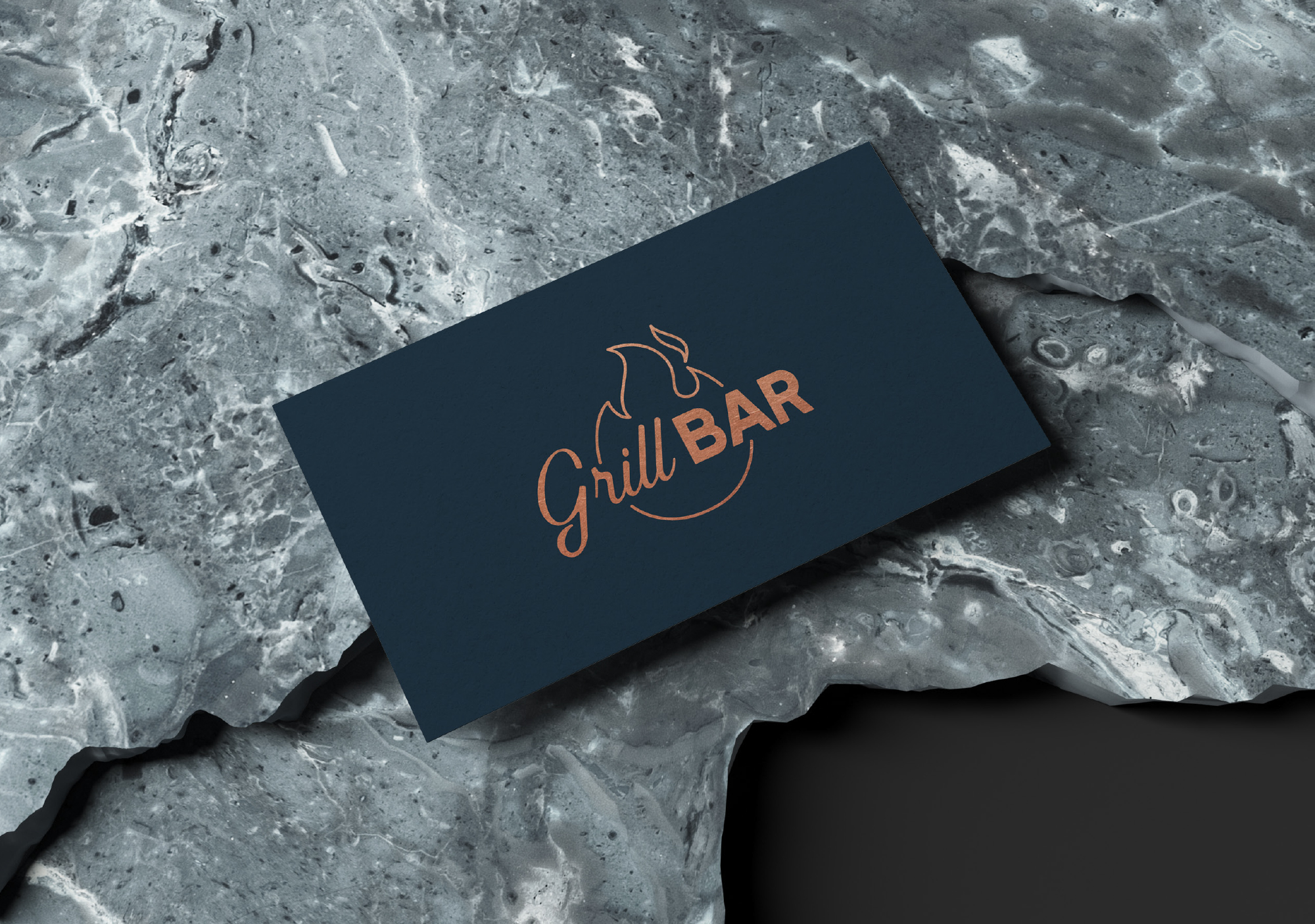 Grill Bar naamkaartje ontwerp