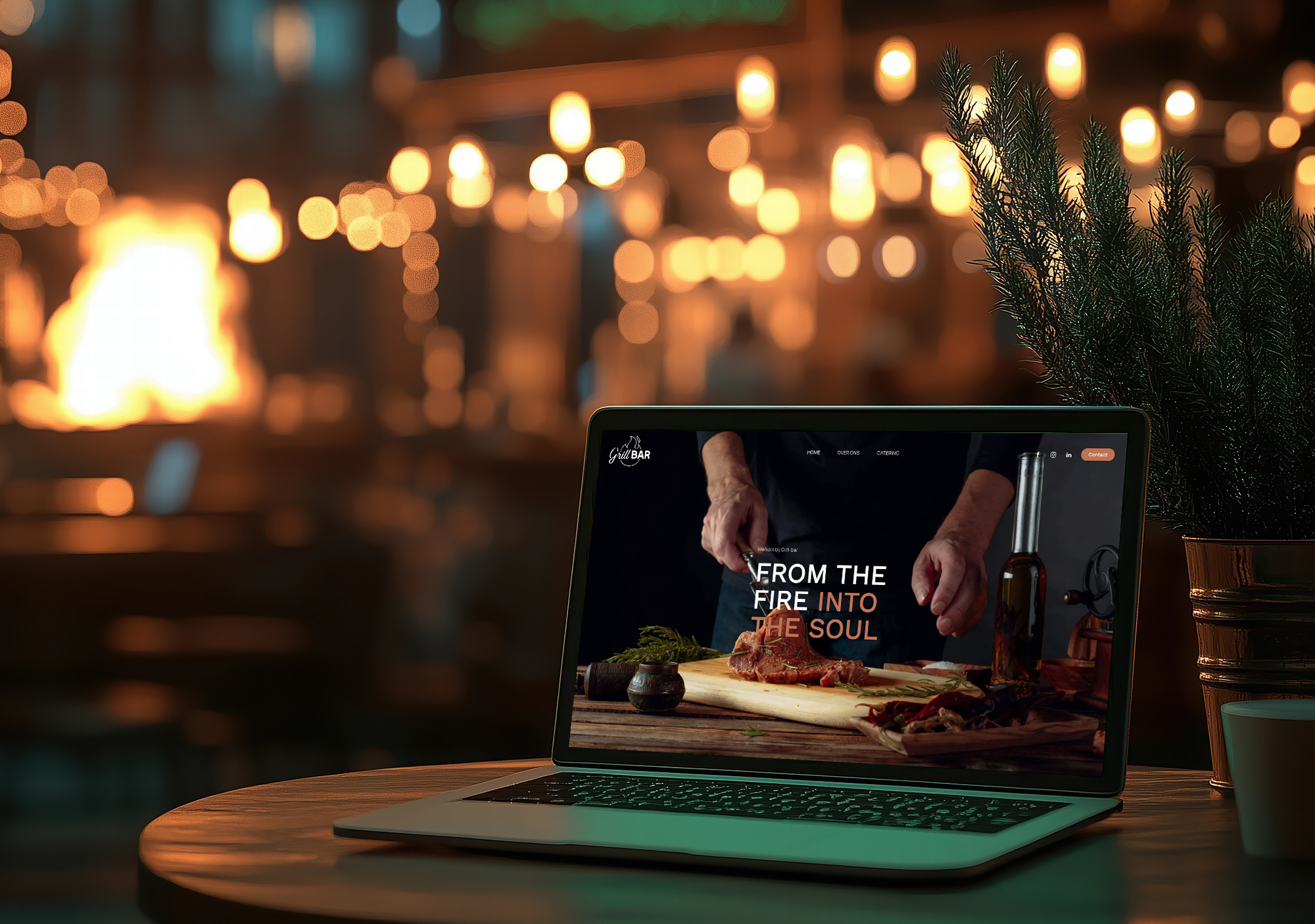 Grill Bar website ontwerp