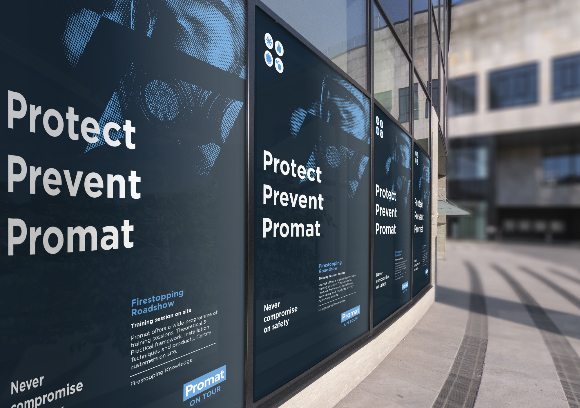 05 Promat poster Design Firestopping Roadshow